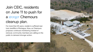 Join CEIC, White Lake residents on June 11 to push for a stronger Chemours cleanup plan