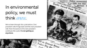 In environmental policy, we must think anew